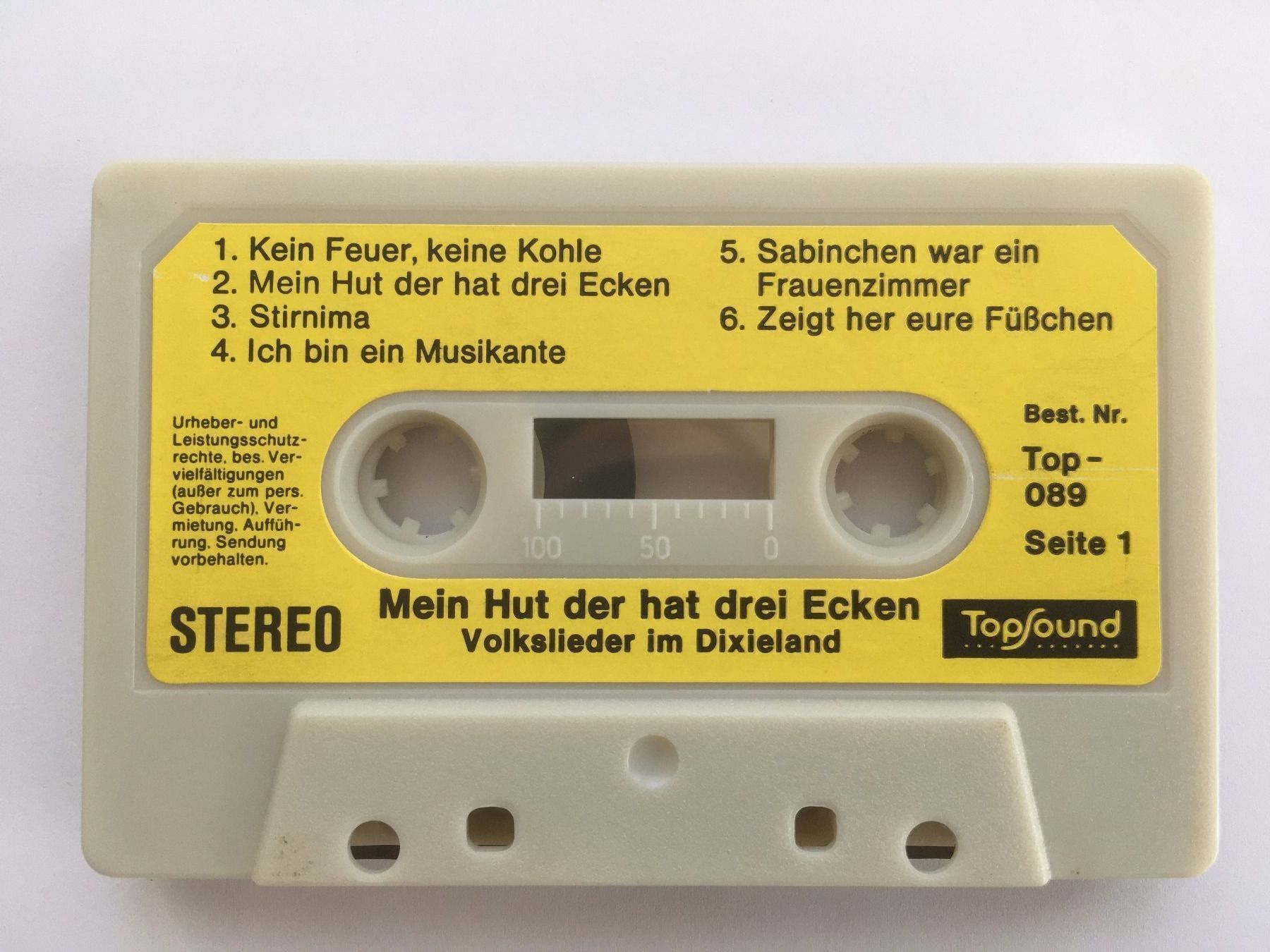 Musicassette: Mein Hut der hat drei Ecken – Usato da Grenchen venduto da Kogi7 1