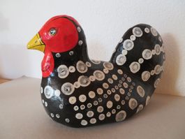 Huhn gross, handbemalt, dekorativ