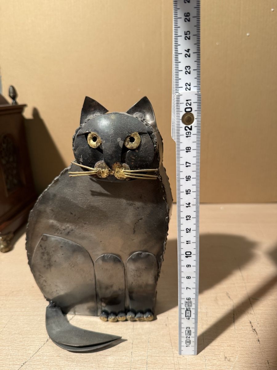 Statuette: Metal Cat Sculpture - Unique Home Decor – Usato da Lausanne venduto da vas_mbk2 4