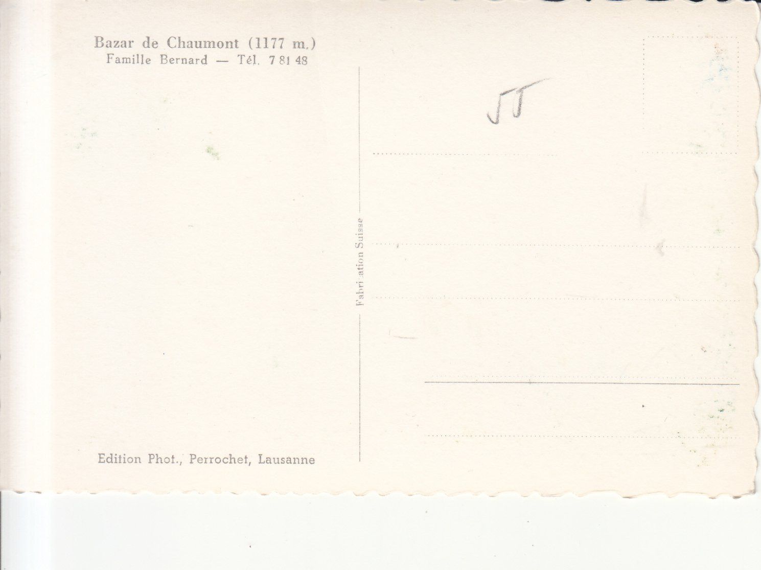 Ansichtskarten: Chaumont Projecteur ca. 1940 – Gebraucht aus Bürglen TG von StampGraf 1