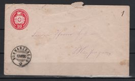 1880 10 Rp. Tübeli - Brief Schwarzenegg - Münsingen