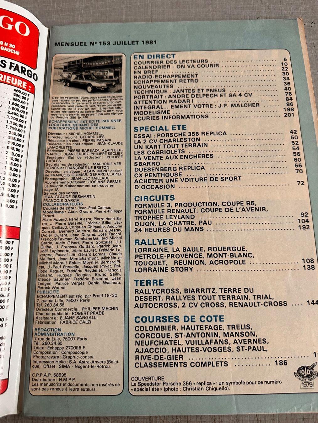 Zeitschriften & Magazine: Magasine échappement N153 1981 – Gebraucht aus Cointrin von plasticover 2