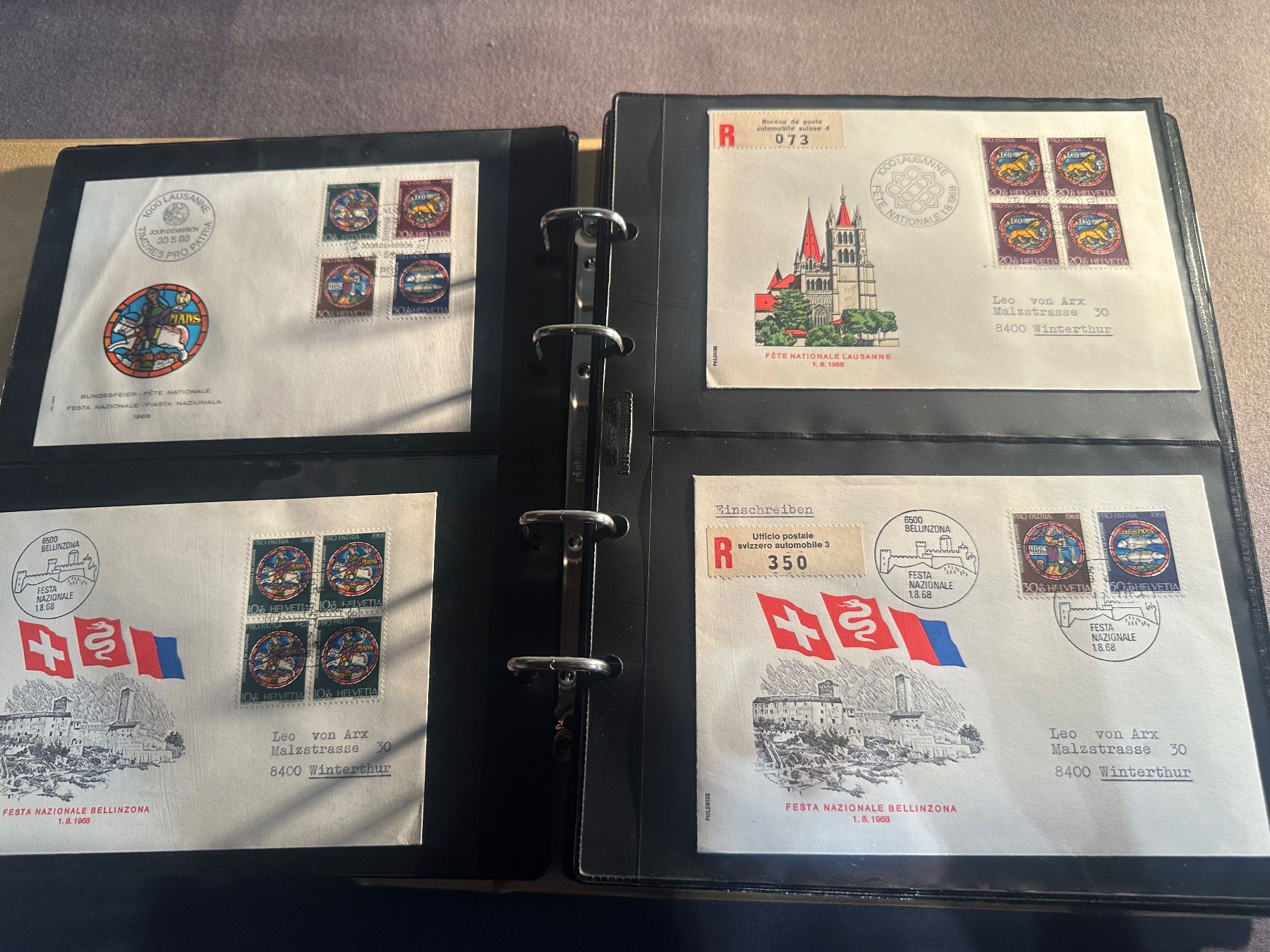 Tutti i francobolli: Sammlung Pro Partia ab 1960 Schweiz Briefe FDC – Usato da Stettfurt venduto da 2442 5
