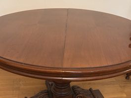 Table ronde extensible + 4 chaises