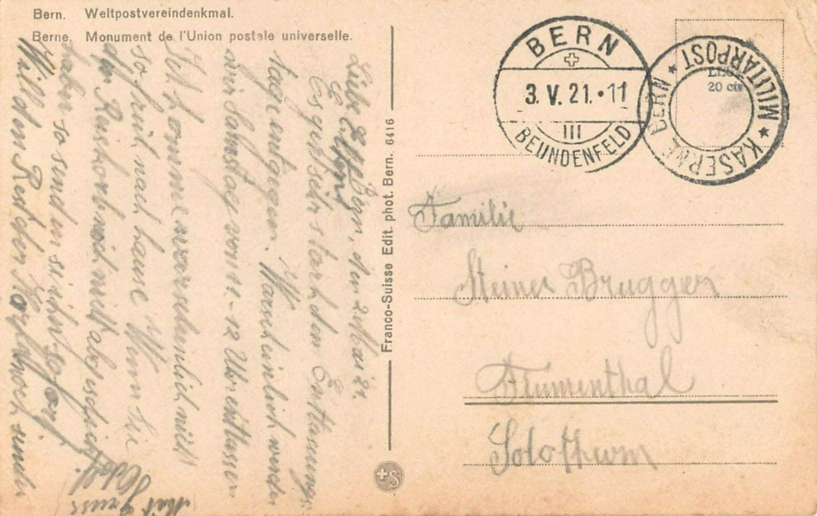 Cartoline postali: 4x Gruss aus BERN - Alpines Museum, Uni, etc. – Usato da Winterthur venduto da SchatzchischtliWinti 3