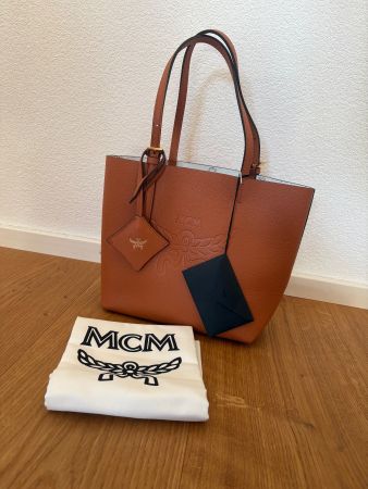 MCM Damen Handtasche Shopper Braun Top Zustand Herbst