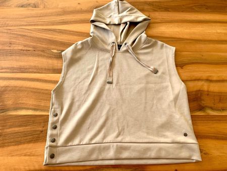 MONARI edler beige Kapuzen Pullunder Oversize Grösse 34