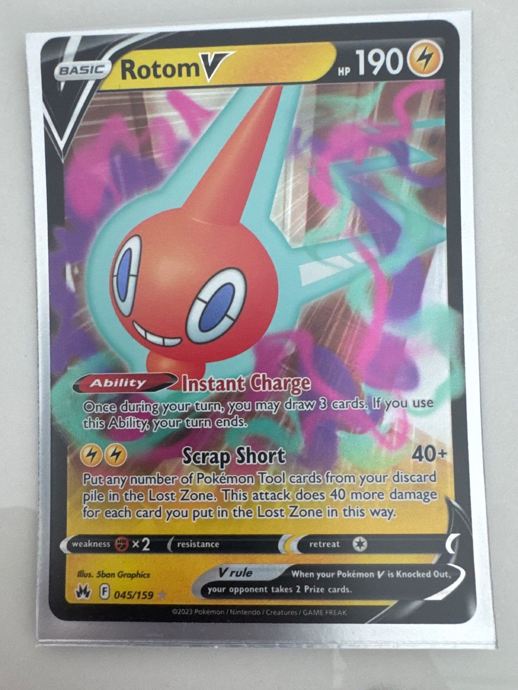 Pokémon Carte collezionabili: Rotom V CRZ045 EN - Crown Zenith TCG – Nuovo (secondo la descrizione) da Wil SG venduto da Prof.Eich