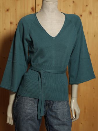 Kymono-Pullover von ZERO, Petrol, Gr. 40. neu