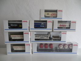Märklin H0: Set mit 8 verschiedenen Bierwagen, WS, OVP