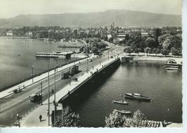 Zürich - Quaibrücke und Bürkliplatz 1961