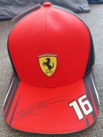 Mütze Cap von Charles Leclerc Ferrari Nr. 16 - Autogramm F1