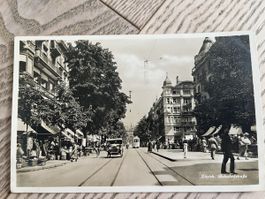 AK Zürich Bahnhofstrase 1920er mit Oldtimer
