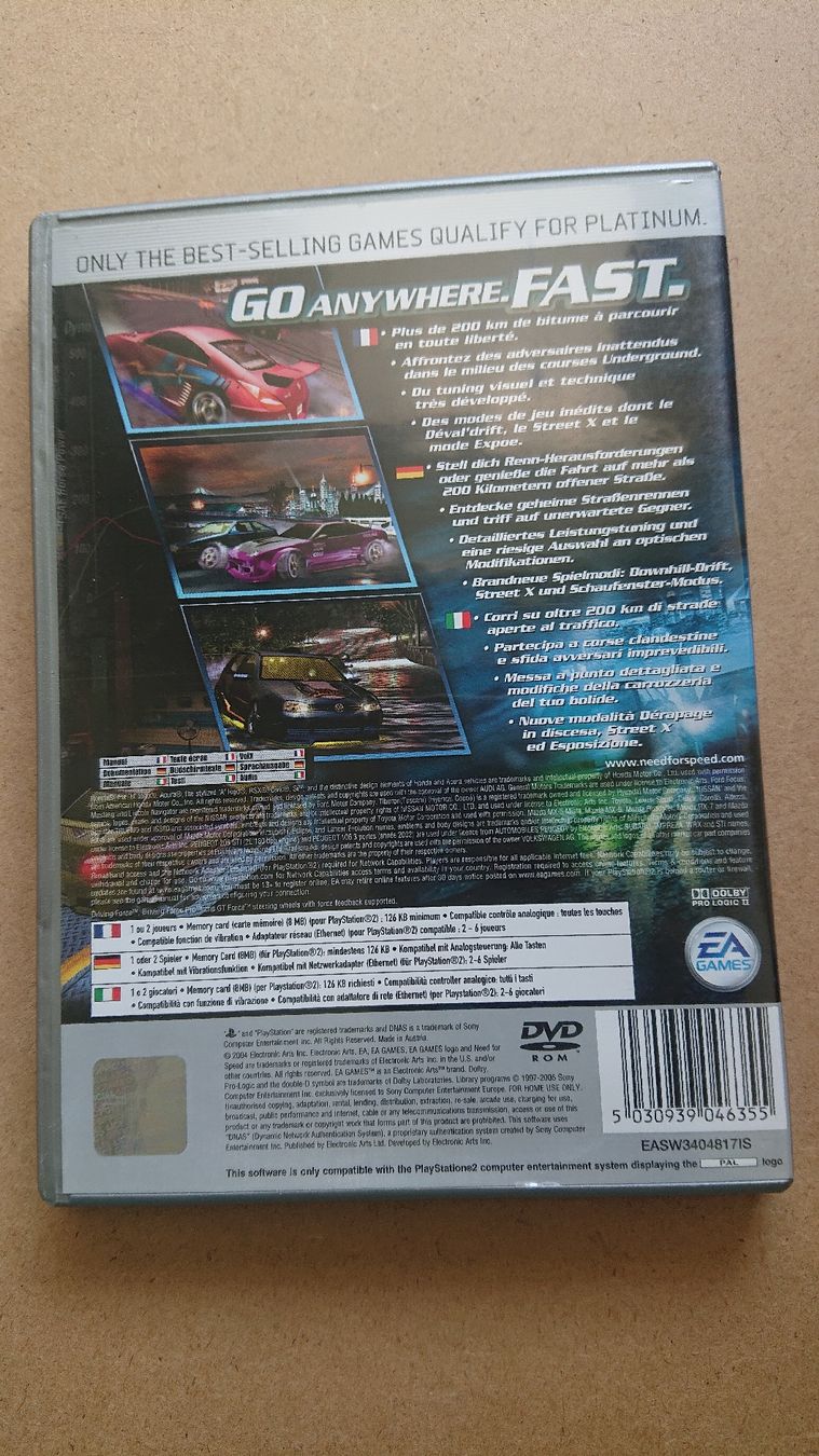 Giochi: Need for Speed Underground 2 PS2 Platinum – Usato da Chur venduto da FreakofRarity 1