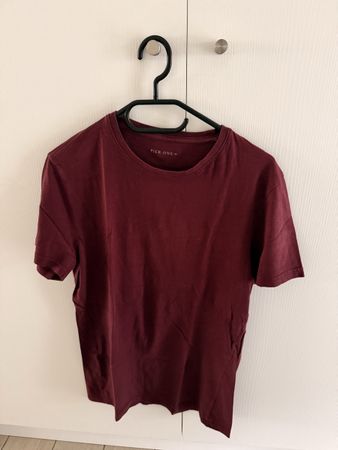T-shirt homme Pier One bordeaux, taille M – Impeccable!