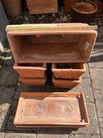 Pflanzgefässe Set Terrakotta 5 Stück gebra