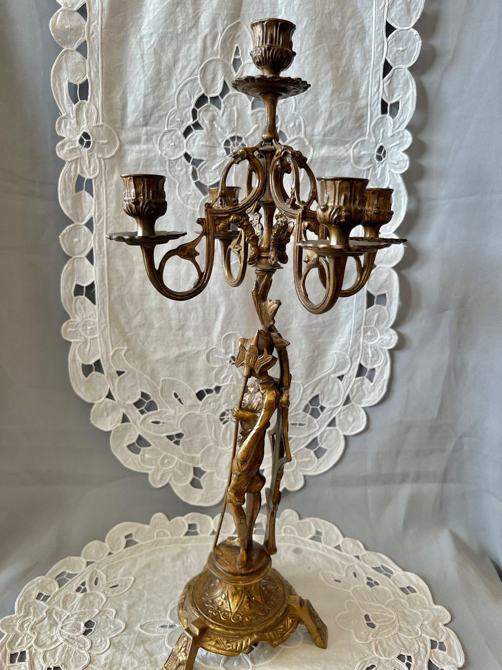 Kerzenständer: Figürlicher Messing Kerzenständer 50cm – Gebraucht aus Frenkendorf von Only1 4