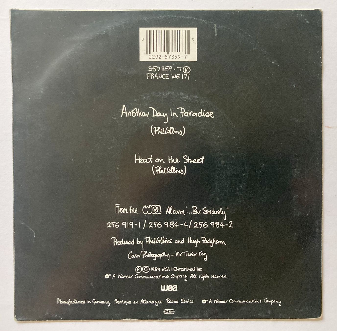 Schallplatten: PHIL COLLINS - ANOTHER DAY IN PARADISE – Gebraucht aus Bottens von hotter-than-hell 1