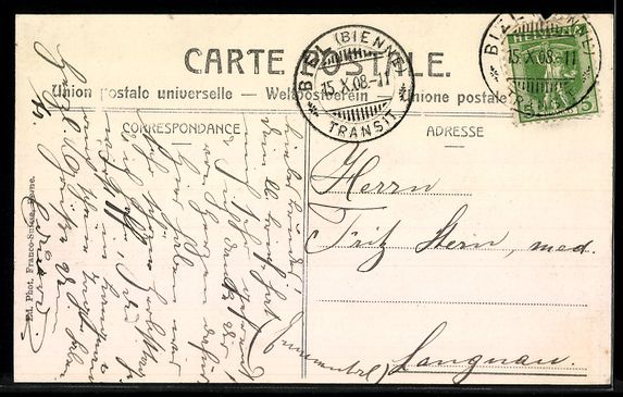 Cartes postales: AK Bienne, Vue générale – D'occasion à Berlin par bartko-reher 1