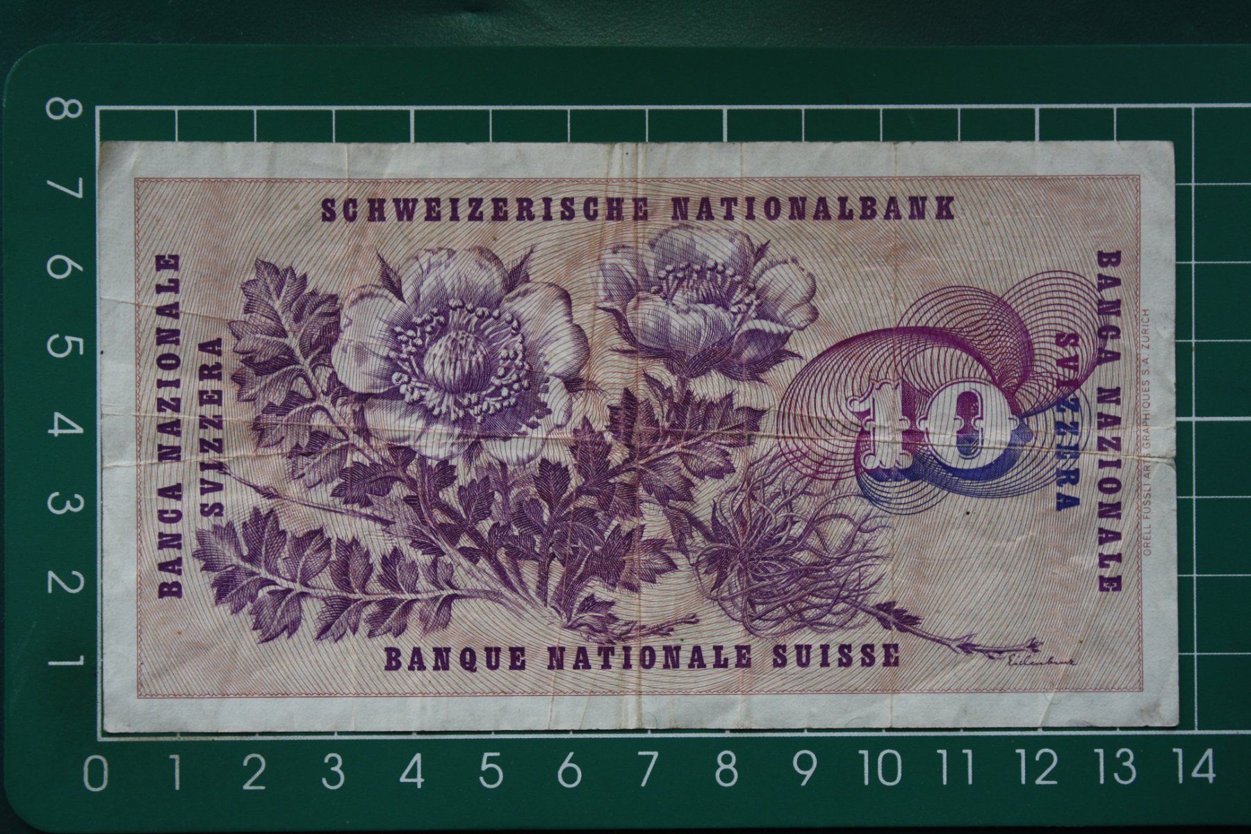 Banknoten: gottfried keller banknote 10 franken 1969 – Gebraucht aus Laupen BE von Gufi57 1