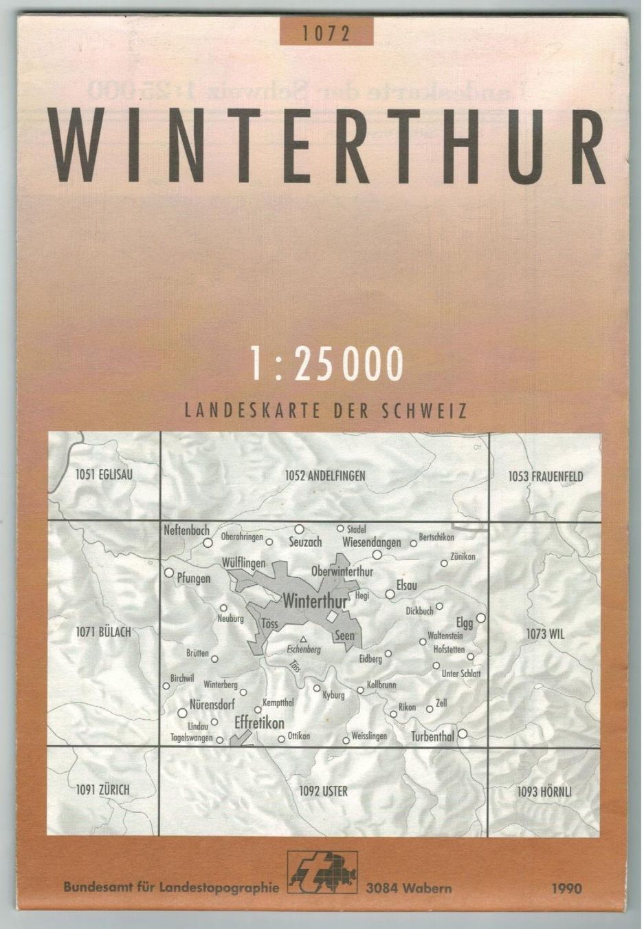 Cartine & Atlanti: Landkarte Winterthur 1990 – Usato da Zürich venduto da Tolima194