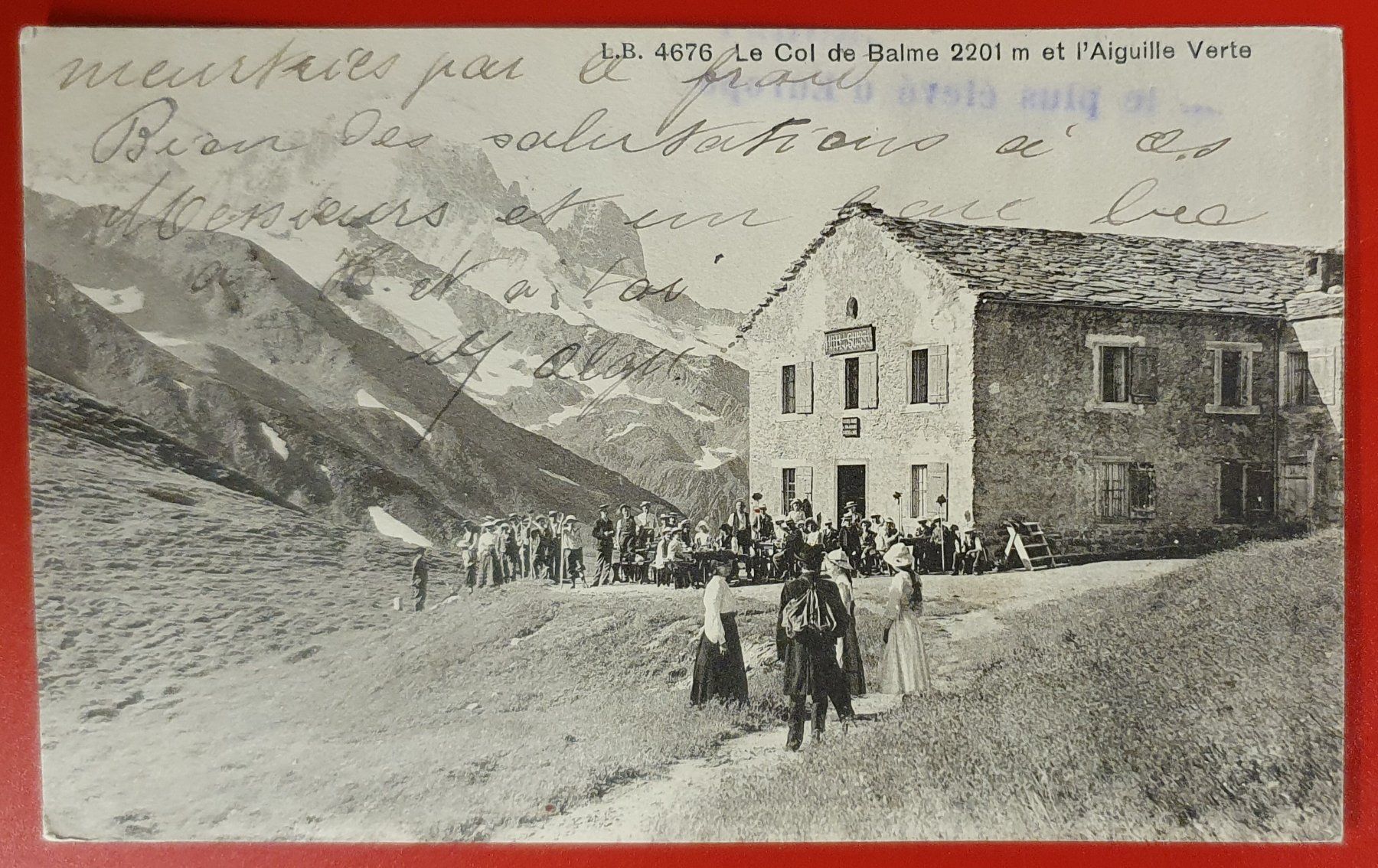 Cartoline postali: Le Col de Balme 1913 - belebt – Usato da Kreuzlingen venduto da Rschweiz1