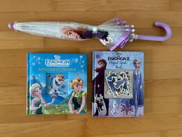 Frozen Set - 2 Bücher (eines mit Magneten) und 1 Regenschirm