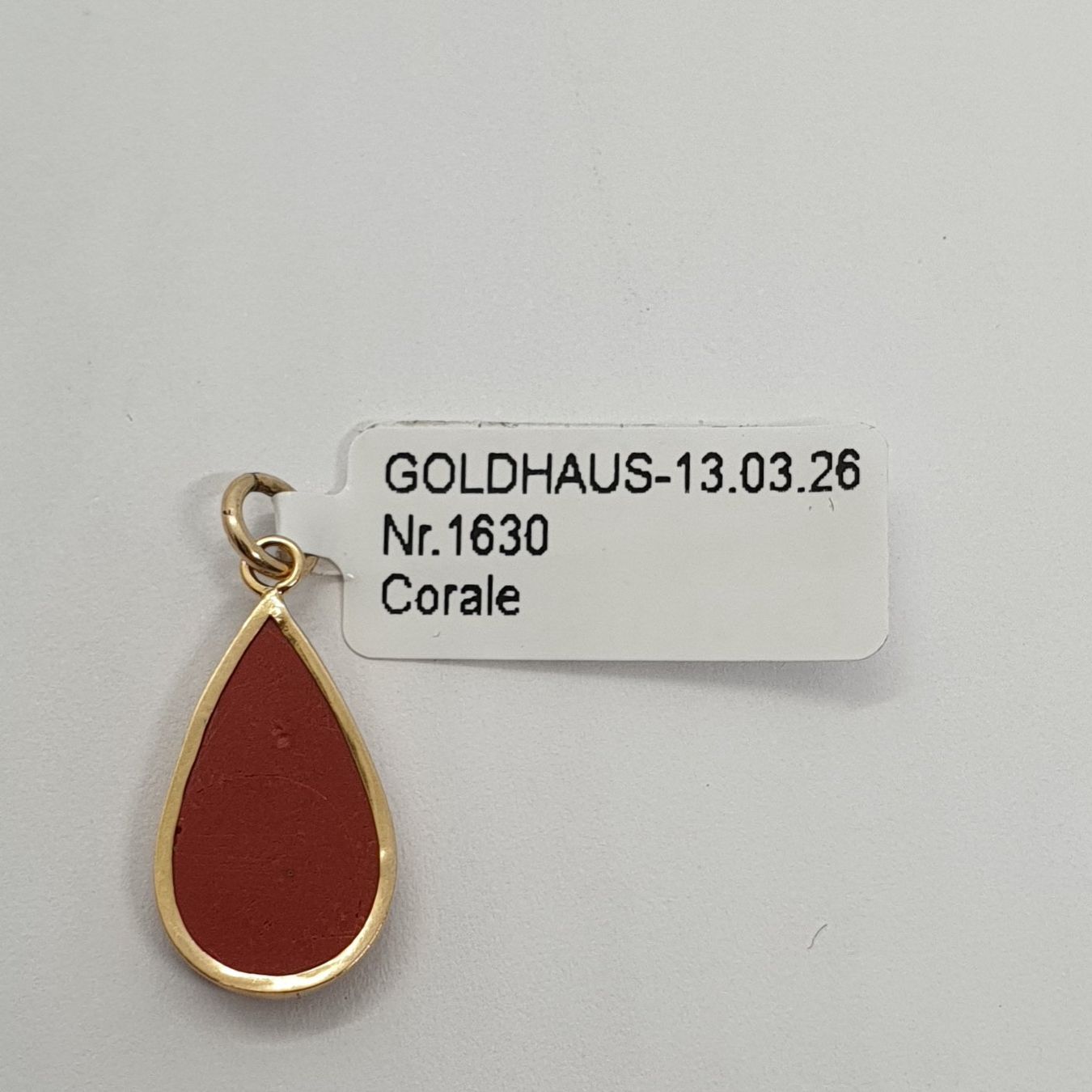 Ciondoli: Echt  9K Gold - Corale Anhänger – Usato da Luzern venduto da Goldhaus-Luzern 4