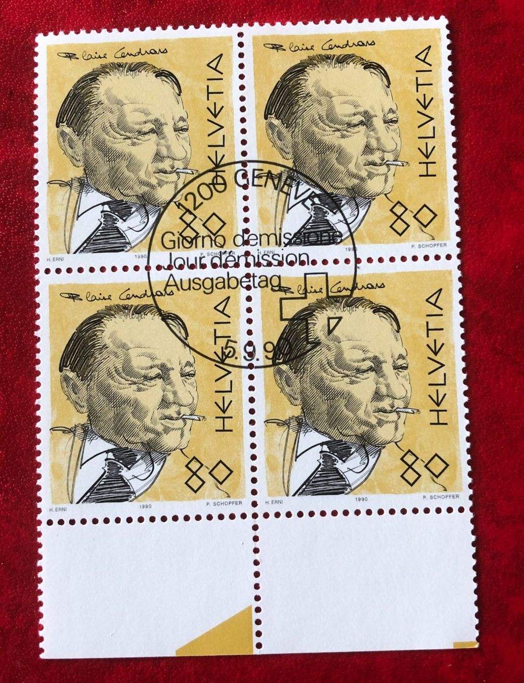 Tutti i francobolli: 4 er Block Nr.803 mit Stempel Geneve – Usato da Aarau venduto da Billa007