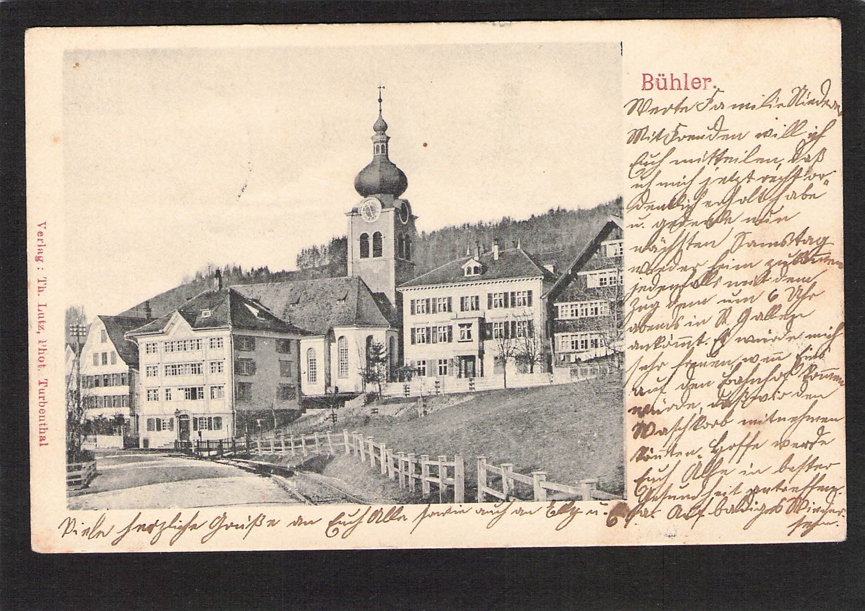 Cartoline postali: #Bühler AR , gel. 1904 – Usato da Reichenburg venduto da Pipo-67