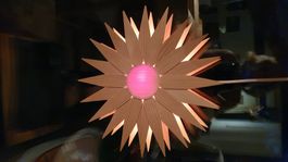 3 Wandlampen, Weihnachtsterne Naturholz 220V 37cm