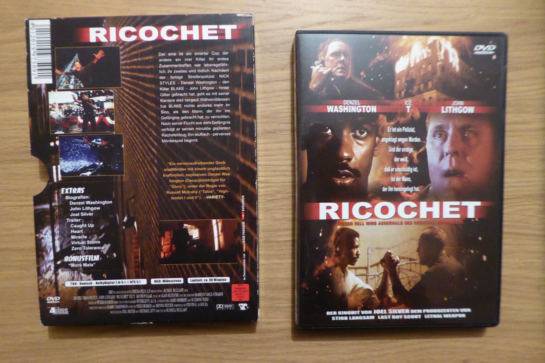 Tutti i DVDs: DVD Ricochet Denzel Washington Ice-T John Lithgow – Usato da Allschwil venduto da Summelsarium 2