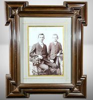 🖼️ Antiker Bilderrahmen mit historischem Foto – Rarität! 📜
