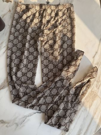 Gucci Tights GG Monogram Brown Size M 150-160cm