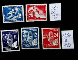 ALLEMAGNE RDA SÉRIE DE TIMBRES NEUFS** 1950. COTE 33 € /V934