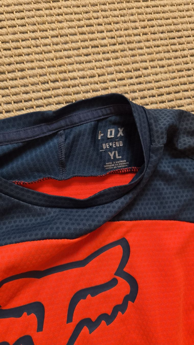 Fox Scarpe, pantaloni & magliette da ginnastica: Langarmshirt Fox Racing Defend Grösse YL orange/grau – Usato da Steinen venduto da Steffu7 1