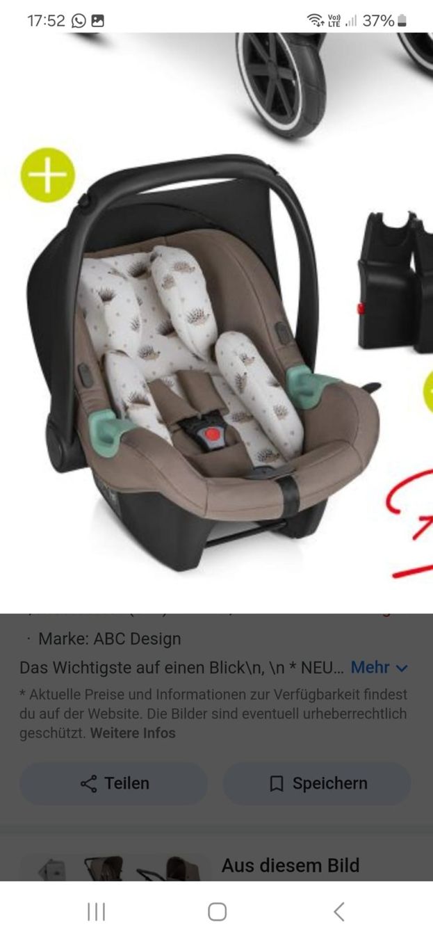 ABC Design Seggiolini per auto: ABC Design Babyschale – Usato da Galmiz venduto da eggerswerkstatt 1