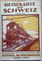 Schweizerische Bundesbahn - Touristenkarte der Schweiz -1928