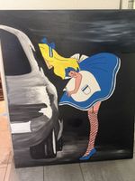 Acrylbild Alice im Wunderland Motiv auf Leinwand neu