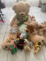 XXL-Teddy mit div. anderen Plüschtieren