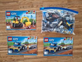 Lego Strassenreiniger / Bagger 60152 +  Schneeschieber 60083