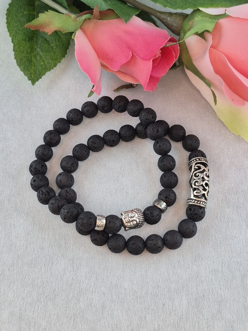 Armbänder & -reifen: Buddha Lava Stein Armband / 2 Teile – Neu und originalverpackt aus Wädenswil von Orso31 2