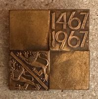 Alte Gedenkplakette 1467-1967, seltenes Sammlerstueck