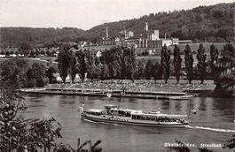 Rheinfelden, Strandbad, MS Strassbourg, gelaufen 1962