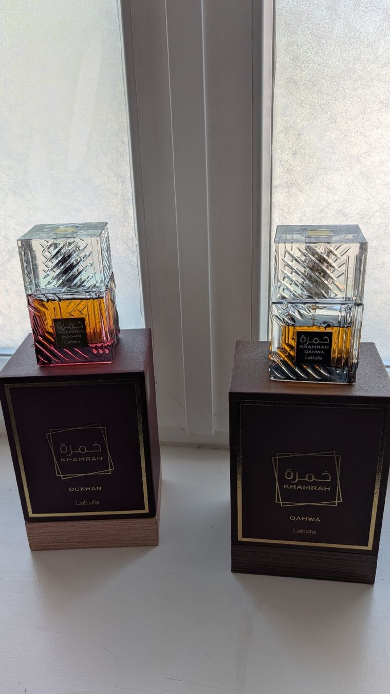 Lattafa Profumi & Eau de Toilette: Lattafa Khamrah Qahwa & Dukhan Perfumes bundle – Usato da Vevey venduto da dal_2m29