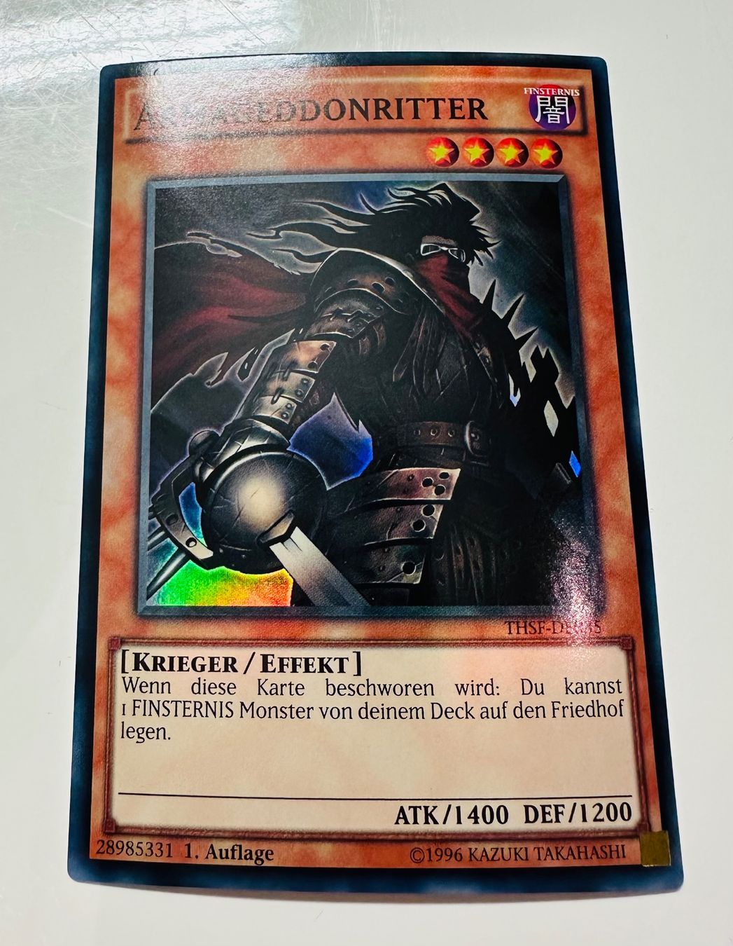 Yugioh Carte collezionabili: Yu-Gi-Oh / Armageddonritter / Super Rare / THSF-DE035 – Nuovo e nell'imballaggio originale da Lauerz venduto da Tradeable
