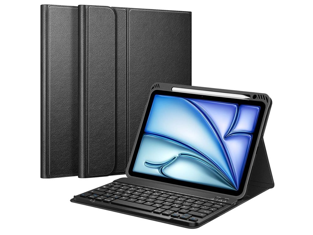 AMZCaSE IPad Air 11 Zoll Tastatur Hülle - Abnehmbare Bluetooth Tastatur Mit Stifthalter