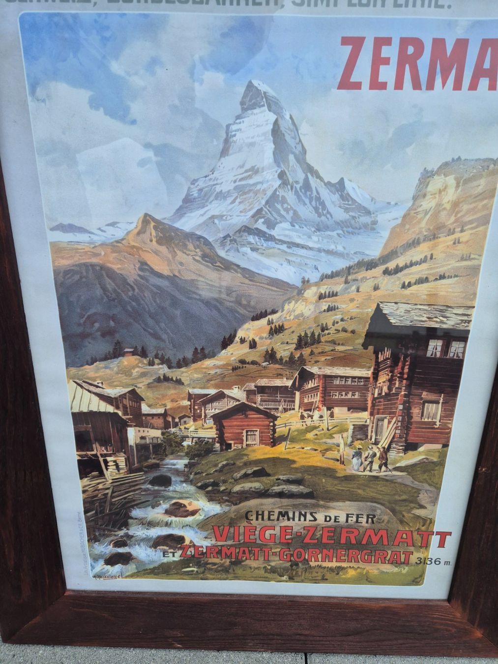 Foto & Immagini: Affiche Zermatt originale, encadrée. – Usato da Fully venduto da tameab 2