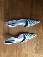 High Heel Cecina Grösse 39 Absatz 8 cm weiss mit Pailletten
