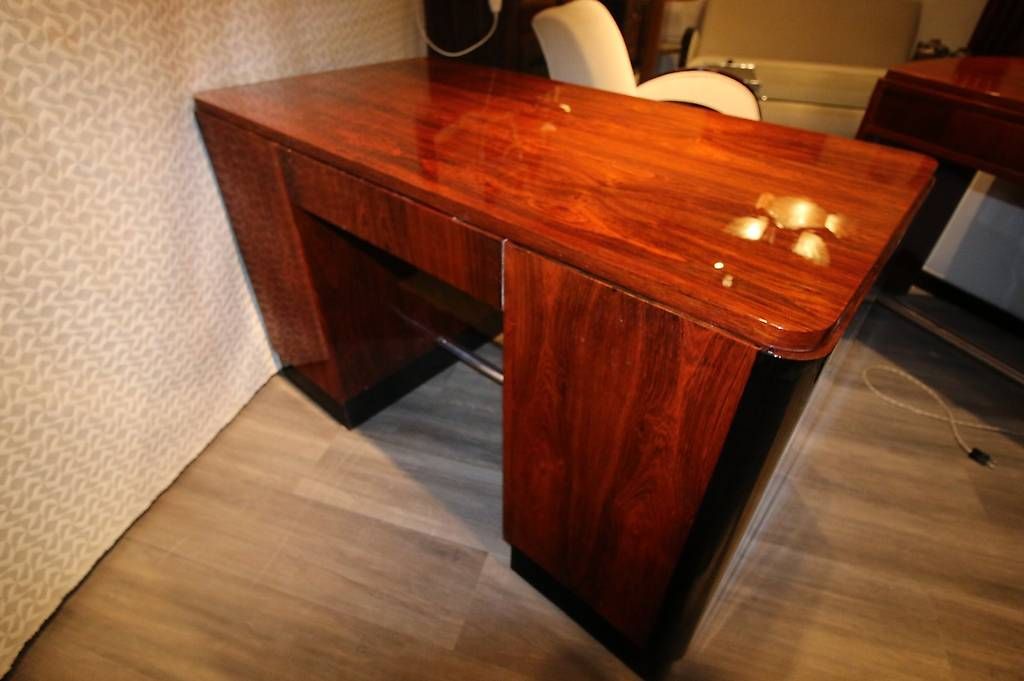 Scrivanie: Bureau art déco en palissandre de Rio  – Usato da Mollens VD venduto da espritartdeco 8